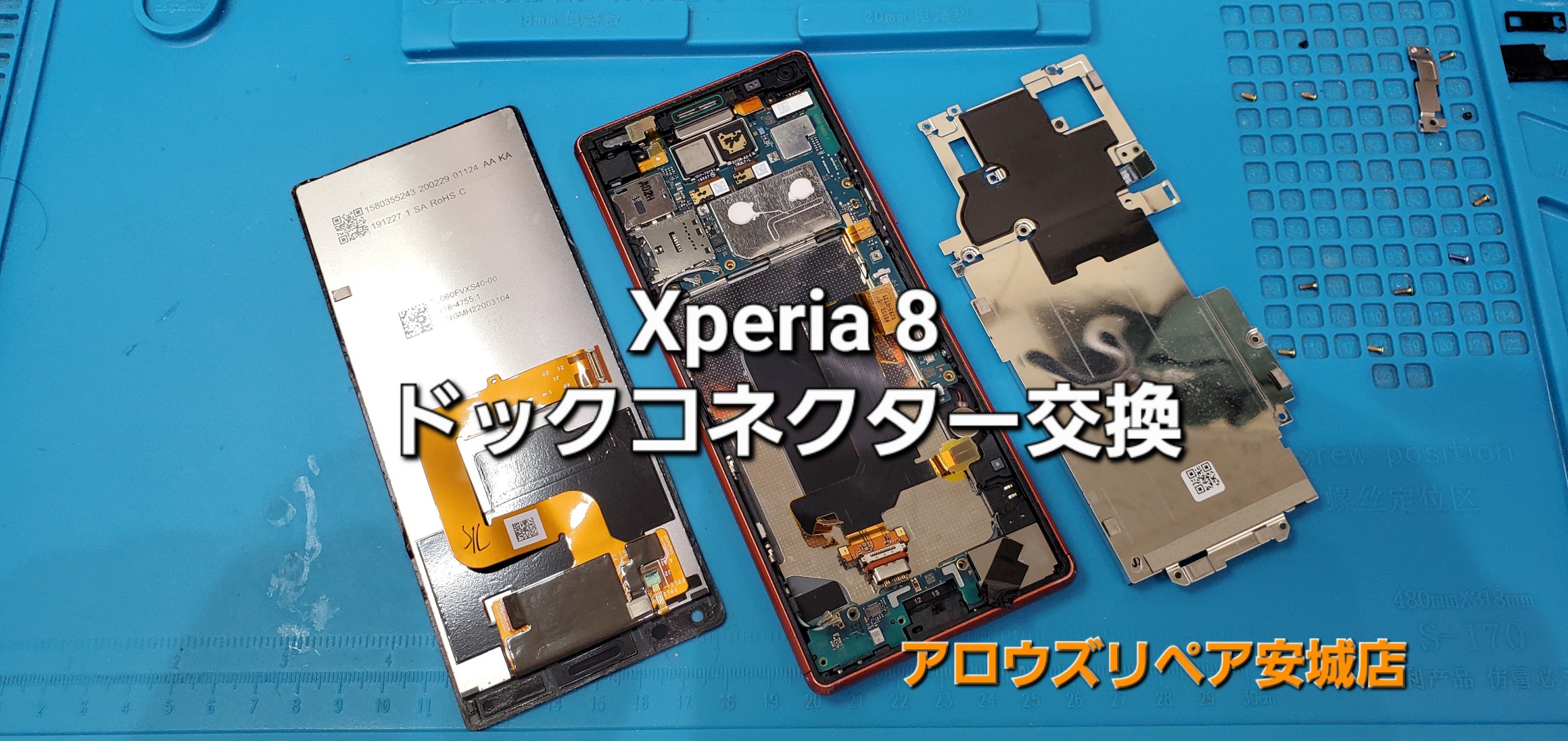 西尾市よりご来店、SONY Xperia 8 ドックコネクター交換修理のご紹介。|安城駅徒歩3分|iPhone・Switch・iPad修理ならアロウズリペア安城がおすすめ！JR安城駅から徒歩3分、データそのまま即日修理、Switch修理もお任せ下さい。お客様のお悩み解決致します。